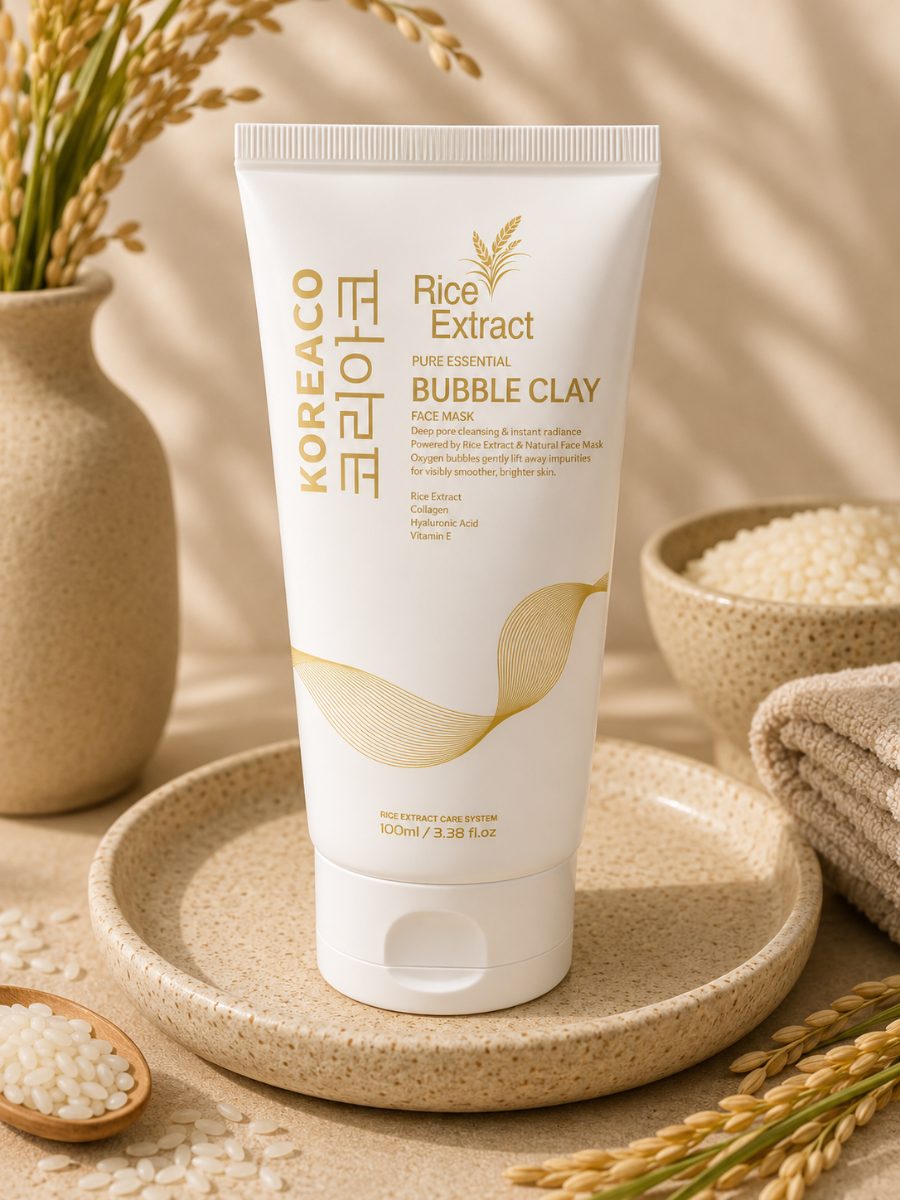 Koreaco Rice Extract Bubble Clay Face Mask