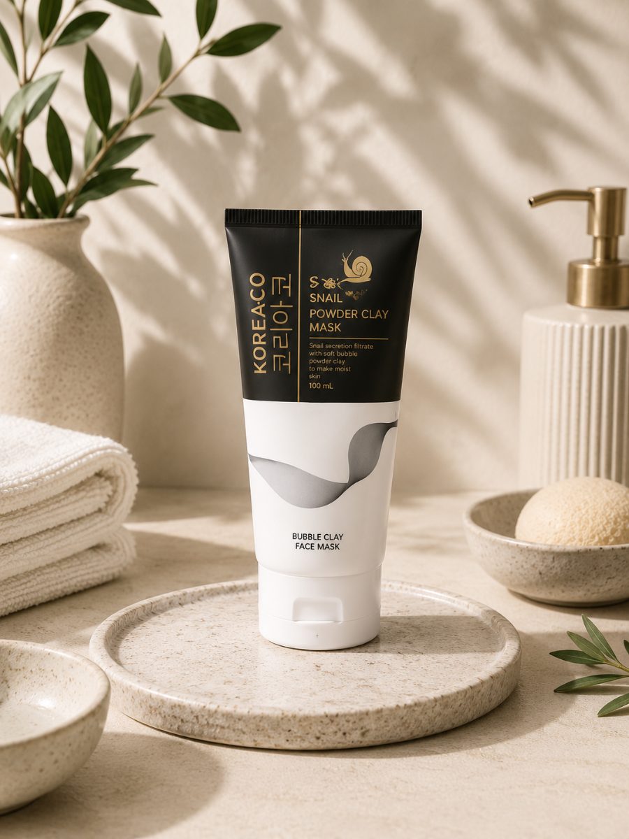 Koreaco Snail Powder Clay Bubble Face Mask