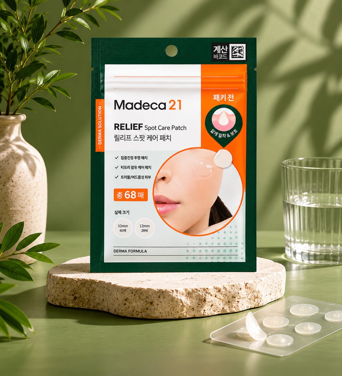 Madeca 21 Relief Spot Care Patch 68 Pieces - Acne Spot Care Patch